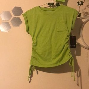 No boundaries light green top